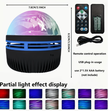 Aurora Projection Lamp — Multi-Star Galaxy Projector